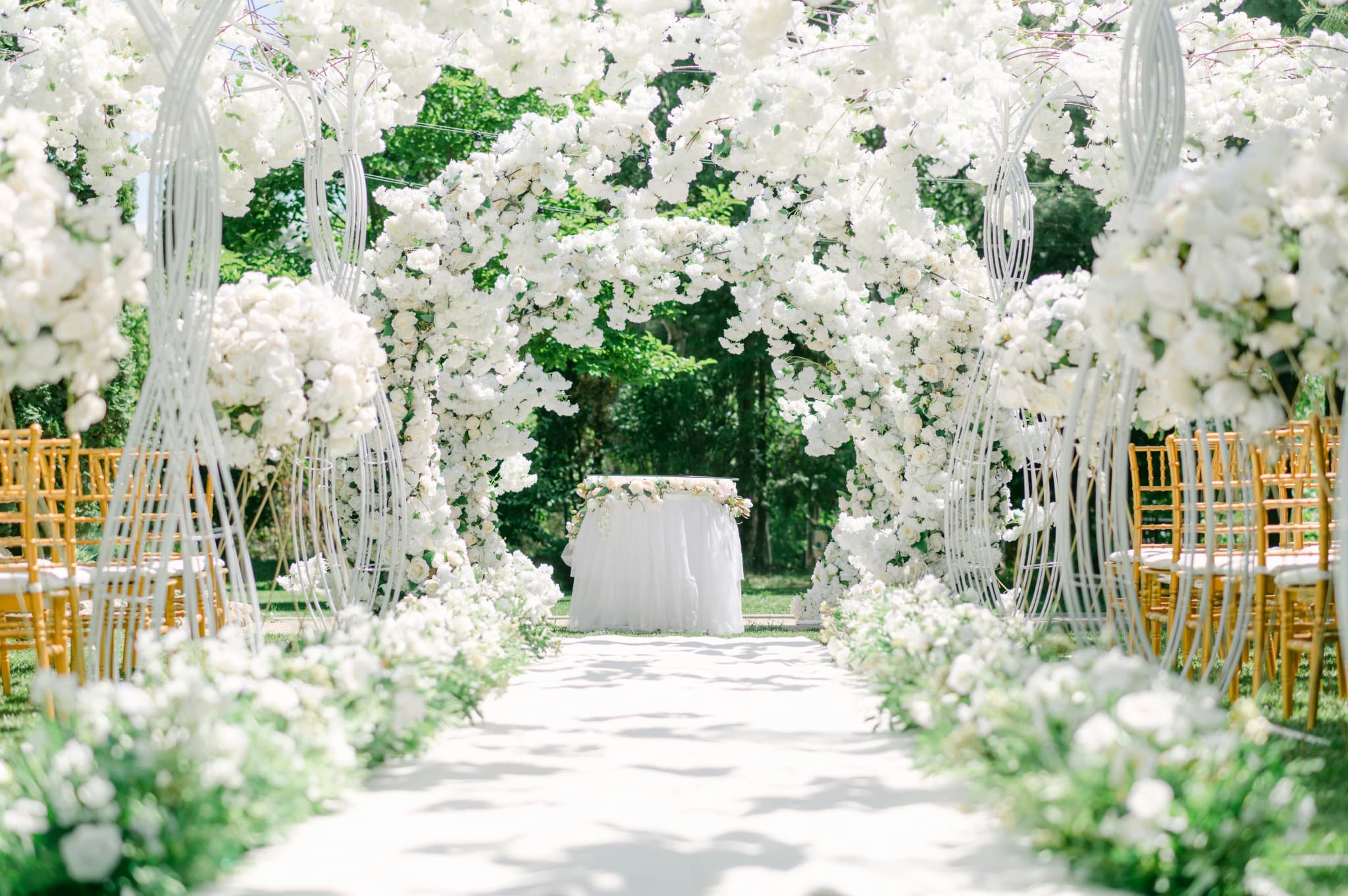 Scénographie de mariage — voile de mariée, Mama Events